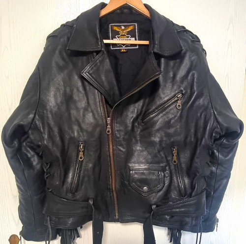 Lederjacke biker herren mit - lederjacke,