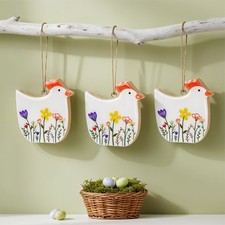 3er Set Deko Anhänger Blume