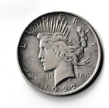 USA 1 Dollar 1922 SILBER 900