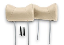 Kopfstützen vorne mit Befestigung Pergament Kunstleder für Mercedes W107 W114