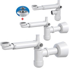 FLACH SIPHON DN32-40 WASCHTISCH MÖBEL SIFON RAUMSPAR GERUCHSVERSCHLUSS █▬█ █ ▀█▀