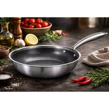 Edelstahl Wok - Bratpfanne 28