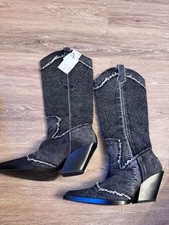 Jeans Stiefel Zara schwarz