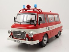 Barkas B 1000 Feuerwehr Ambulanz 1965 rot Modellauto 1:18 MCG