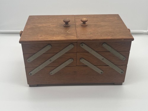 Vintage nähkasten aus holz - aus,
