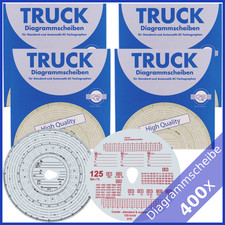 4x 100x Diagrammscheiben Tachoscheibe 125km/h kmh  für Fahrtenschreiber 125-24