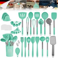 Küchenhelfer Silikon 45tlg Edelstahl Kochutensilien Kochzubehör Küchenbesteck