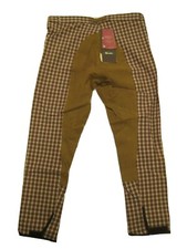 Cavallo Damen Reithose Championesse braun kariert Gr 42/44 Vollbesatz NEU LP155€
