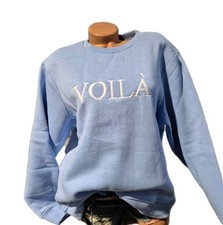 Zwillingsherz Sweatshirt Pullover Damen Blau hellblau Gr. S/M (1 204) NEU