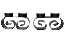 Paar Kerzenständer Metall