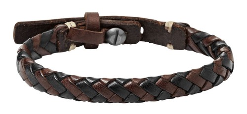 Fossil leather bracelet - fossil,