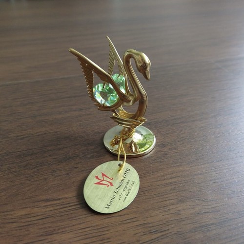Schwan vergoldet swarovski - schwan,
