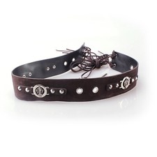 Gürtel Braun Fleur-de-lis Taillengürtel Vintage Cosplay Mittelalter Damengürtel