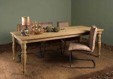 Esstisch Bologna mit gedrechselten Beinen recycelten Teakholz 180 cm