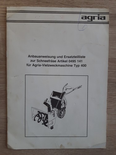 Originale agria anbauanweisung - originale,