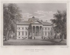 Wörlitz b. Dessau Original Stahlstich Umbach 1861