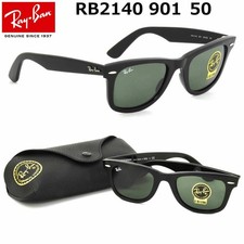 Neu Ray-Ban Wayfarer RB2140 901 50-22 Sonnenbrille Schwarz/Grün