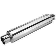 2.5" 63.5mm Lang 575mm Universal Auto Auspuff Endtopf Schalldämpfer Edelstahl