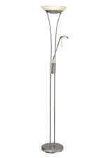 LED Decken Fluter Stand Steh Leuchte mit Dimmer und Lesearm Wohnzimmer