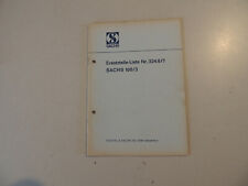01.1967 Sachs 100/3 Ersatzteile Liste Teile Katalog