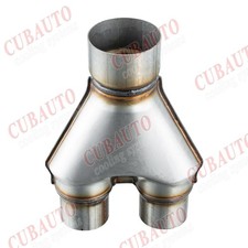 Universell Edelstahl Auspuff Y-Stück Adapter 3” Universal Single/2.25"Dual DE