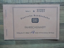 Fahrscheinheft DB Deutsche