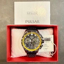 Seiko Pulsar Chronograph NPSA59C Overseas Modell Uhr Edelstahl