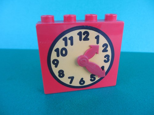 Lego duplo uhr - rot, bewegliche