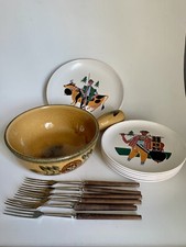 Vintage Set Käsefondue Fondue Landert in OVP Schweiz Moritz Kennel 60er Jahre
