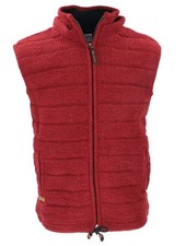 Gestrickte Weste, Unisex Weste aus Schurwolle, Strickweste - rot