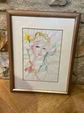 Gemälde Gesicht Frau bunt von