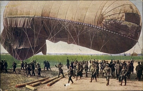 Fesselballon vor dem - ak,