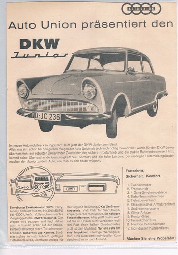Dkw werbeanzeige werbung - dkw,