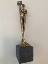 Skulptur „Die Lesende“, Plastik, Schreibtisch-, Regaldekoration, Landhaus