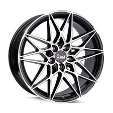 1x MAM WHEELS MAM B2N black front polished 8.5Jx19 5x112 ET30