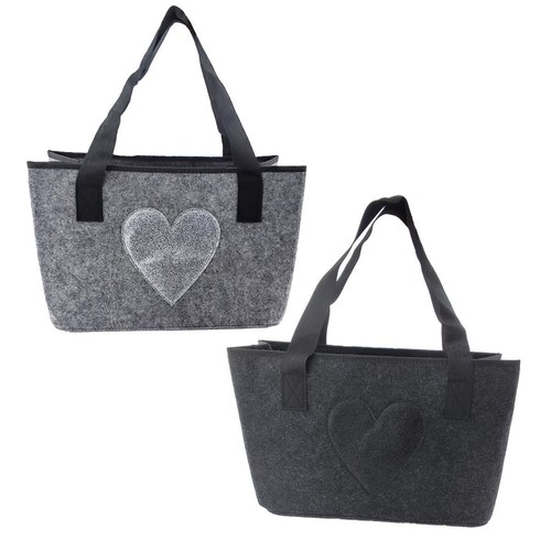 Filztasche glitzer herz - filztasche, herz"