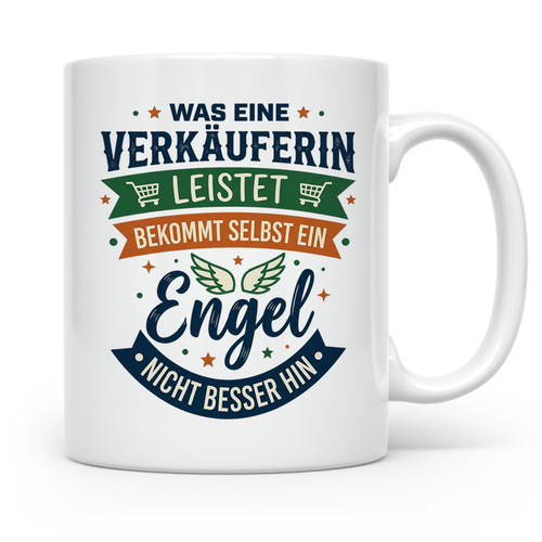 Verkäuferin tasse mit spruch - verkäuferin,