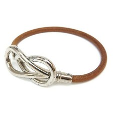 HERMES Armband SV Metallbeschläge braun 58971