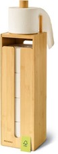 Toilettenpapierhalter WC Ersatzrollenhalter Bambus Badezimmer Klopapierhalter