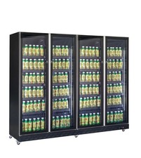 wand kühlregal mit 4 Glastüren auf rollen 