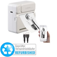Callstel Mobiler Akku-Mini-Foto-/Etiketten-Thermodrucker, Versandrückläufer