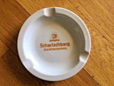 Aschenbecher Scharlachberg Meisterbrand - Königl. pr. Tettau - weiß - rund