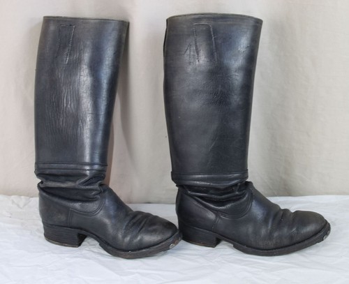 Alte lederstiefel mit - b1/,