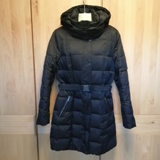 Schwarzer Daunenmantel Steppmantel Größe M warm