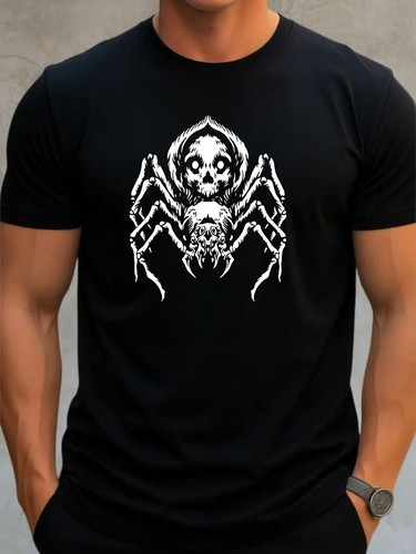 Spider skull shirt - t-shirt, punk