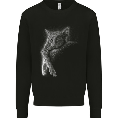 Cat sleeping the moon - cat,