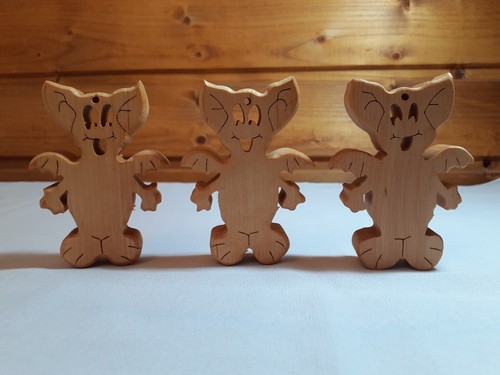 Holzfigur fledermaus - holzfigur,
