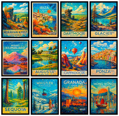 Weltstädte reise poster druck - poster,