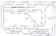 Spur N Modellbahn Komplettanlage, Digital fahrbereit, gebr. 2,20x0,80x0,25m
