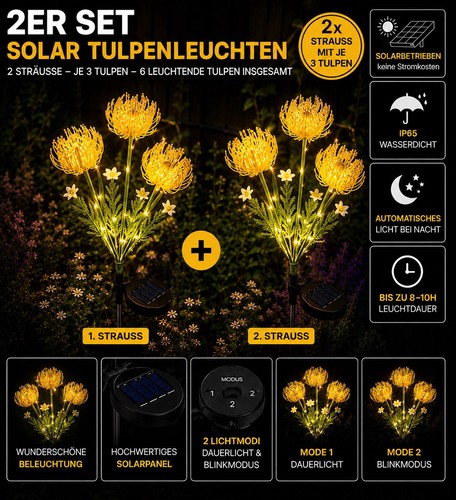 Solar gartenleuchten blumen - solar,